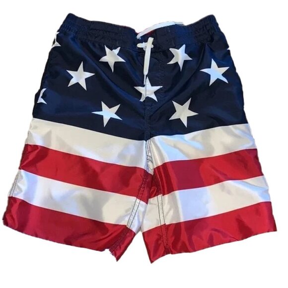 ❤️ 🆕 OLD NAVY American Flag Swim Shorts Size XL - Picture 1 of 4